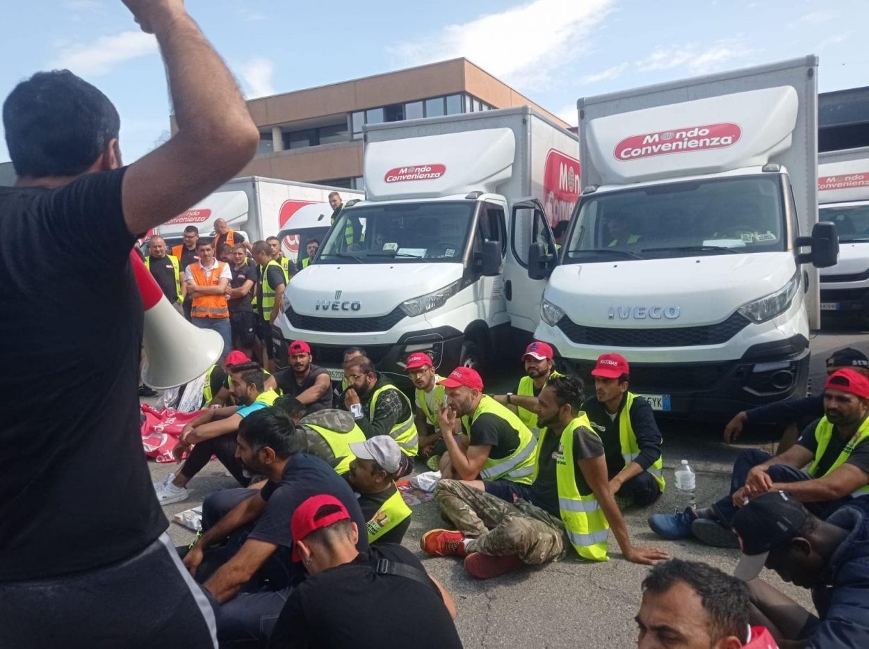 Blockade der Streikenden in Campi Bisenzio